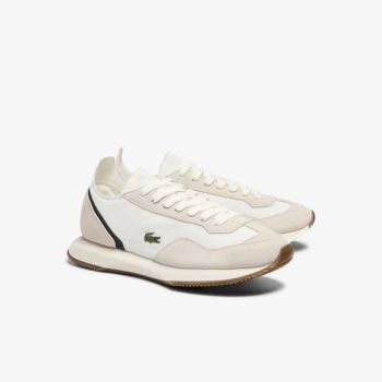 Lacoste Match Break Textile and Suede Sneakers Dámské - Tenisky Béžový / Zelene | CZ-G9TItJ